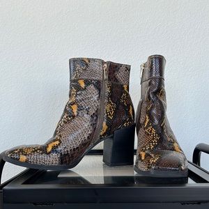 Franco Sarto Snakeskin Boots Size 10